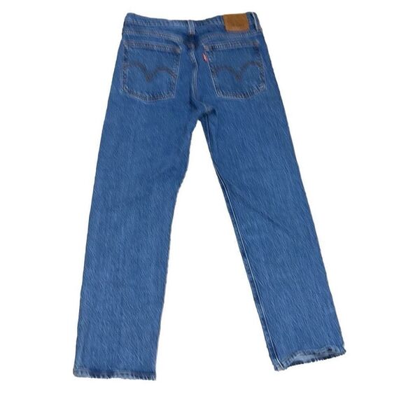 Levi’s Premium Denim Wedgie Straight Button Fly Jeans Medium Wash sz 27 L26 - Picture 3 of 8